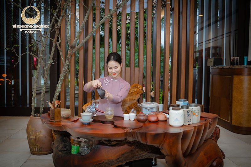Không gian thưởng trà tinh tế tại Biệt thự số 1